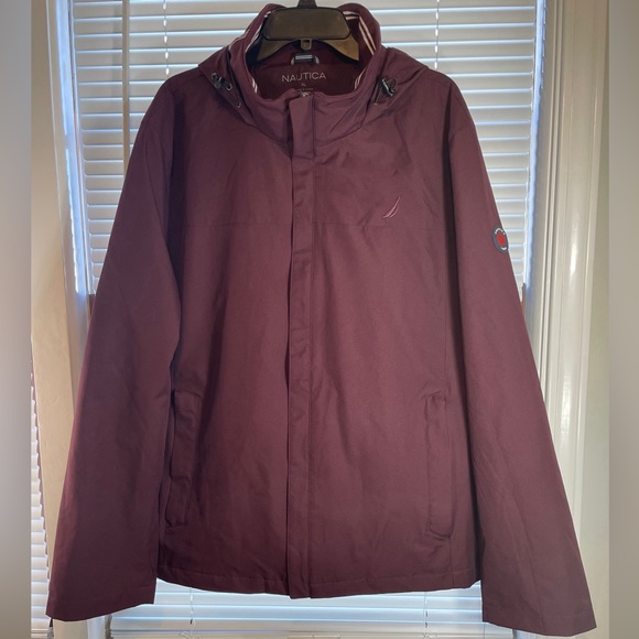 Náutica Men’s Burgundy Waterproof Bomber Jacket - XL - Picture 2 of 14